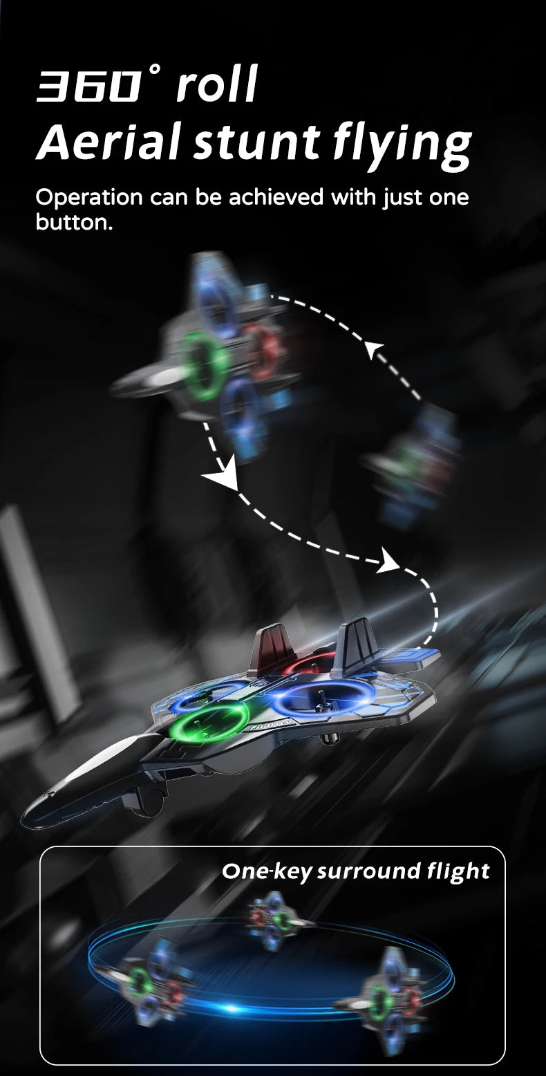 Avión Fighter con Luces LED y Control Remoto