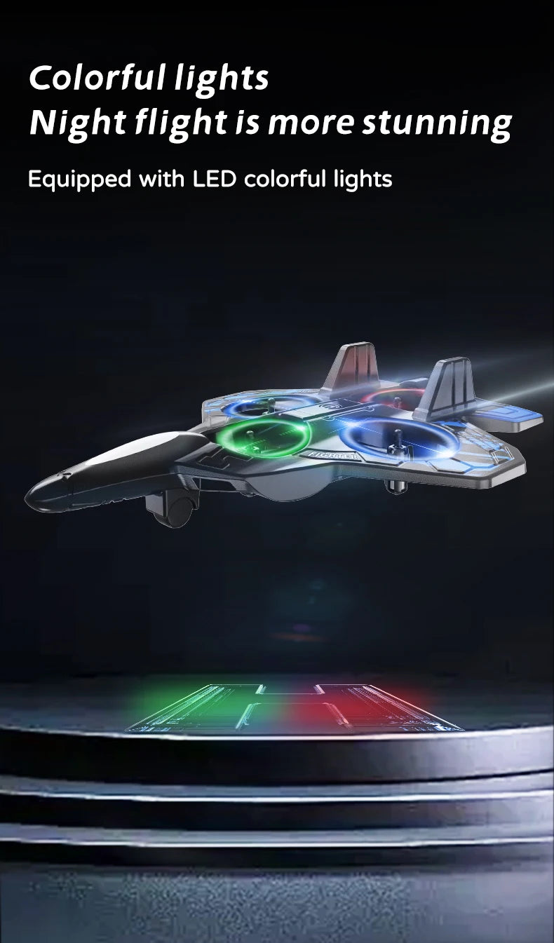 Avión Fighter con Luces LED y Control Remoto